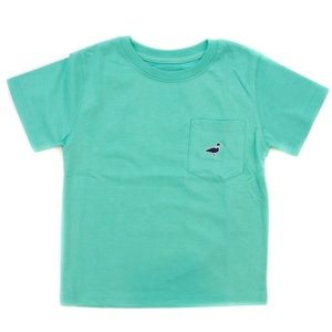 Little Ducklings Short Sleeve Pocket Tee in Teal